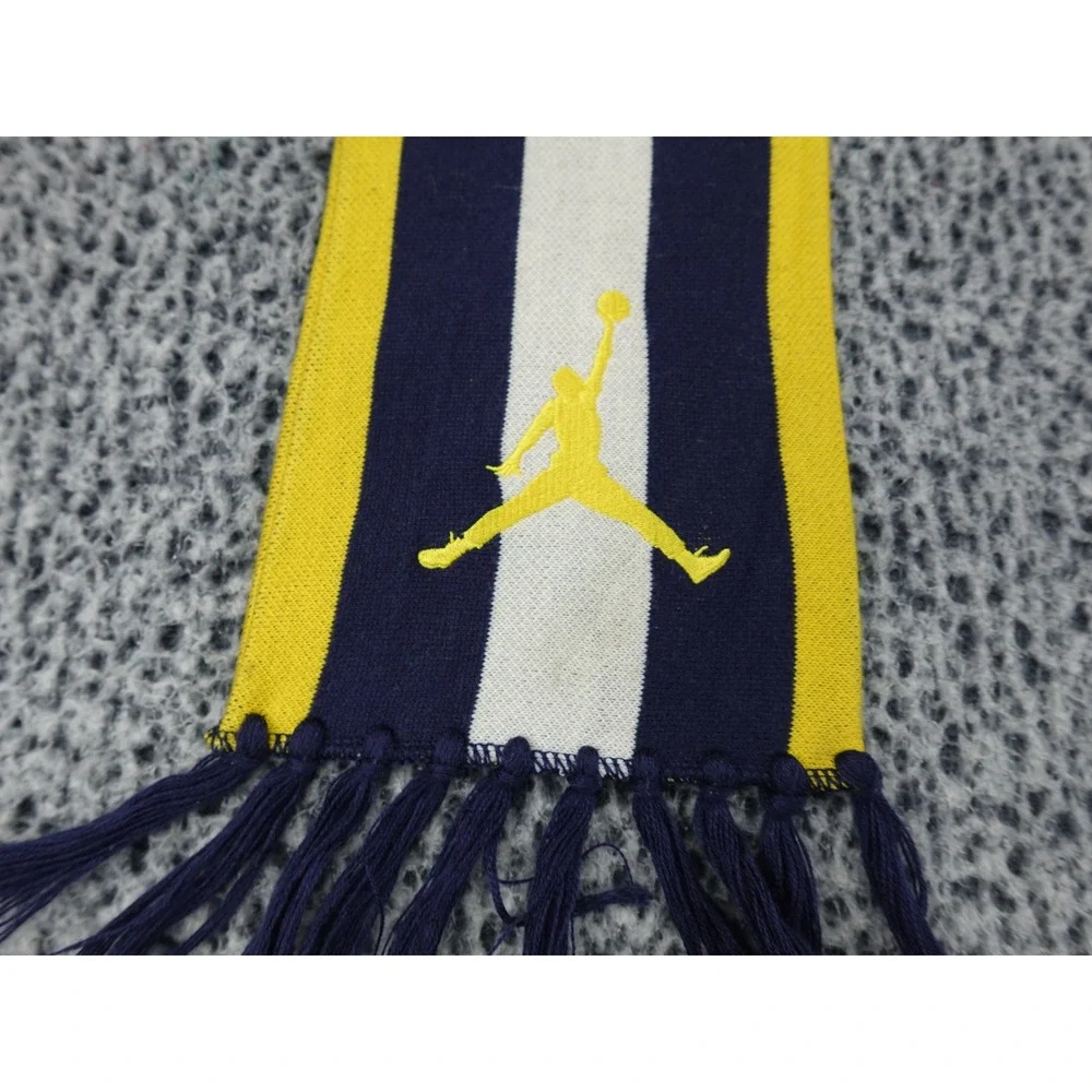 Jordan Scarf Michigan Wolverines Unisex OS Navy Blue Excellent Knit Jumpman Logo